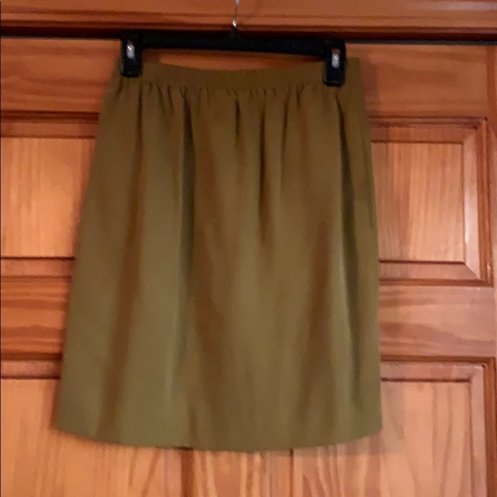 Anne Klein Women’s 4 Silk Mustard Skirt